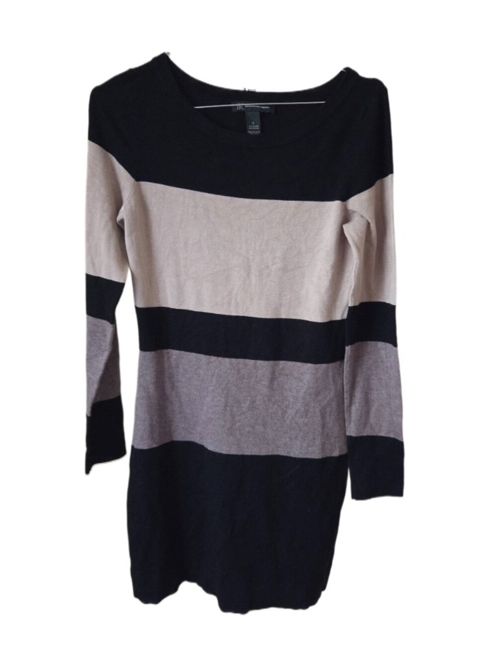 INC International Concepts Long Sleeve Colorblocked Sweater Dress